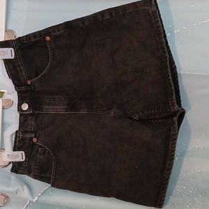 Zara black jean shorts